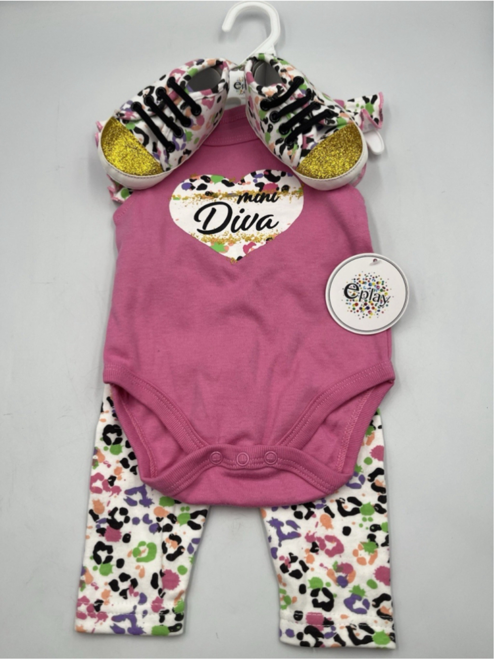 Mini DIVA Baby GIRL 3-6 MONTHS Outfit WITH SHOES TO MATCH BRAND NEW W/TAGS SEE